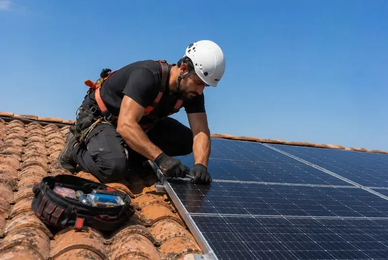 Maintenance et monitoring de panneaux solaires à Saint-Marsal